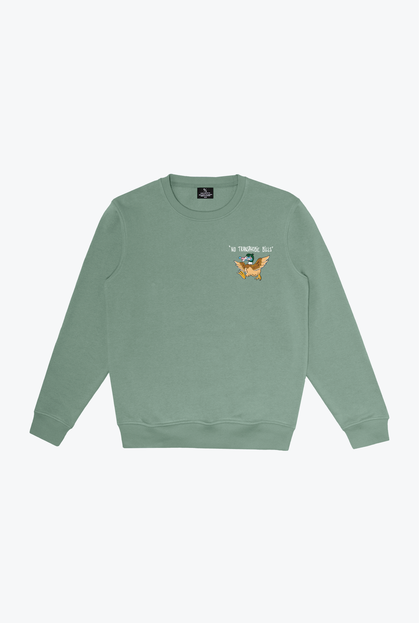 "Stop Transphobic Bills" Crewneck - Sage