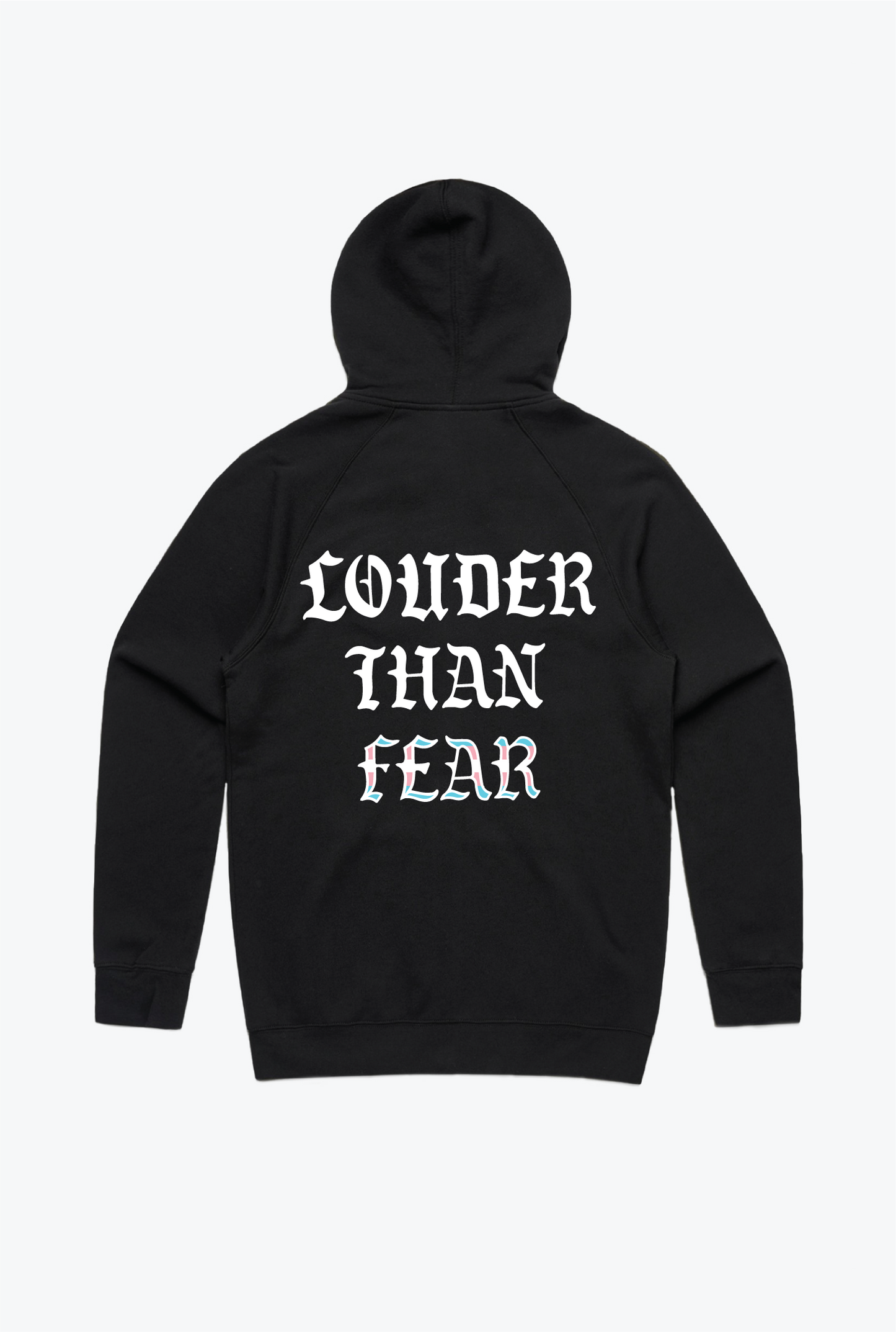 "Louder Than Fear" Zip Hoodie - Black