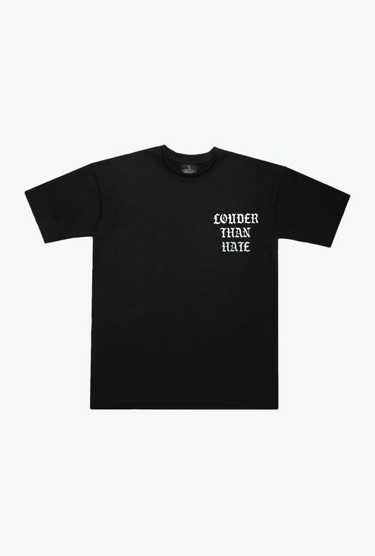 "Louder Than Hate" Heavyweight T-Shirt - Black