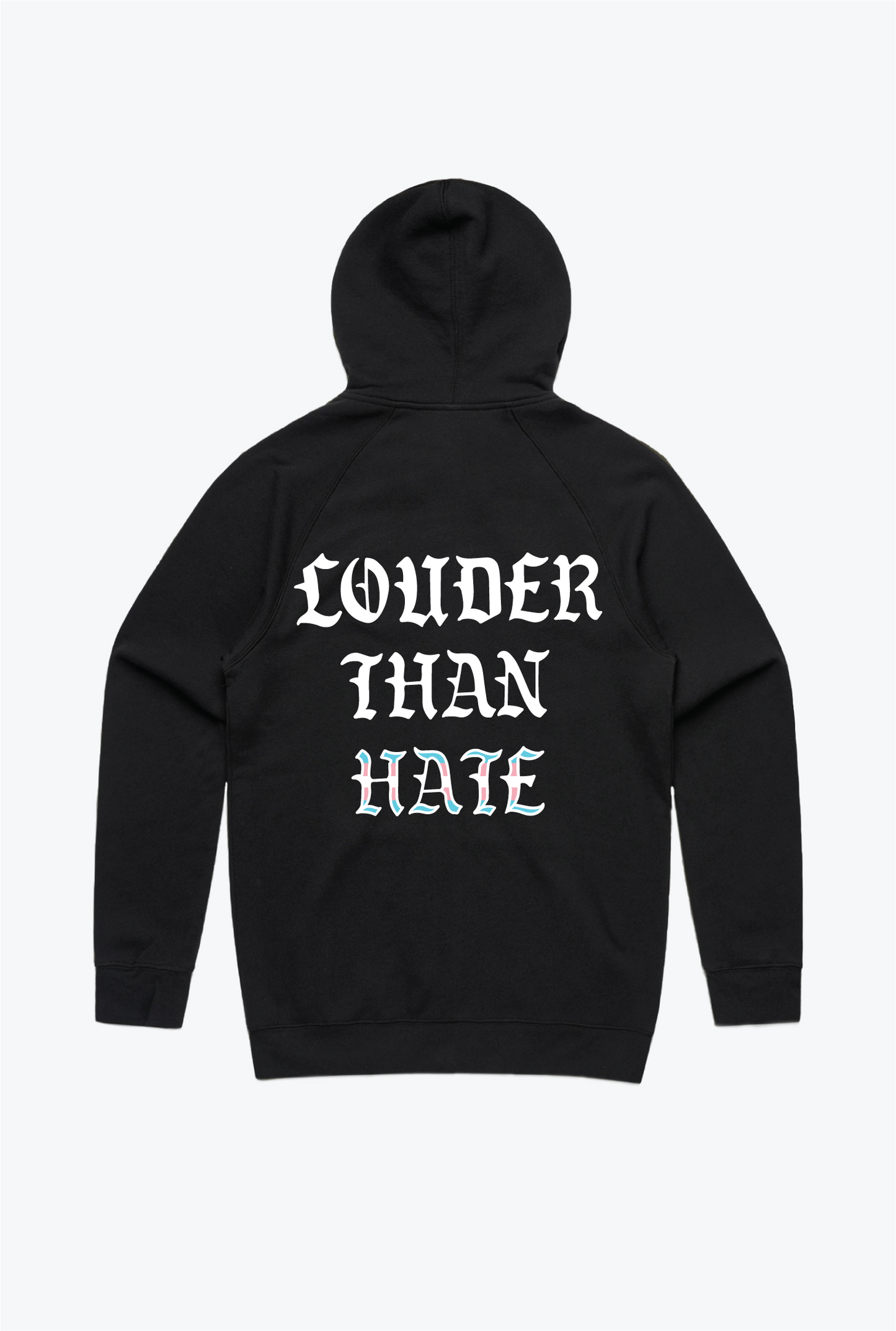 "Louder Than Hate" Zip Hoodie - Black